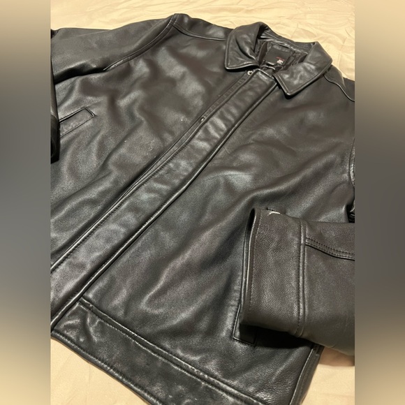 J. Ferrar Genuine Lambskin Full Zip Leather Jacket Coat Mens - Picture 3 of 7